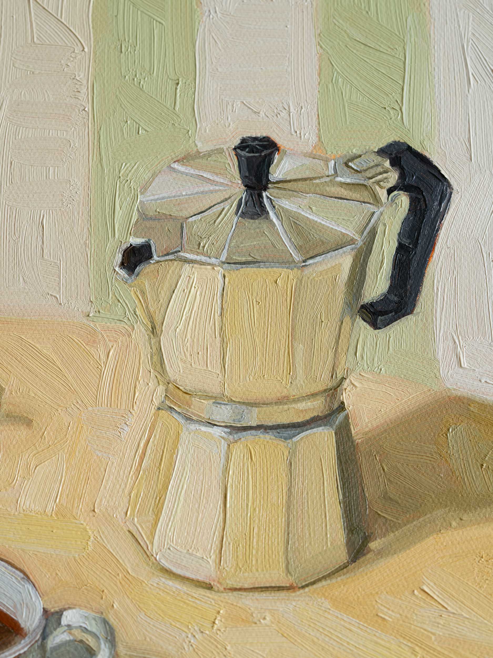 Original art "Coffee Break" with a moka pot