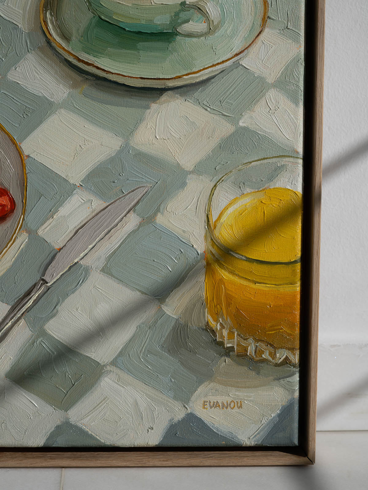 Coffee and orange juice painting, Start your day with art, Breakfast table art inspiration