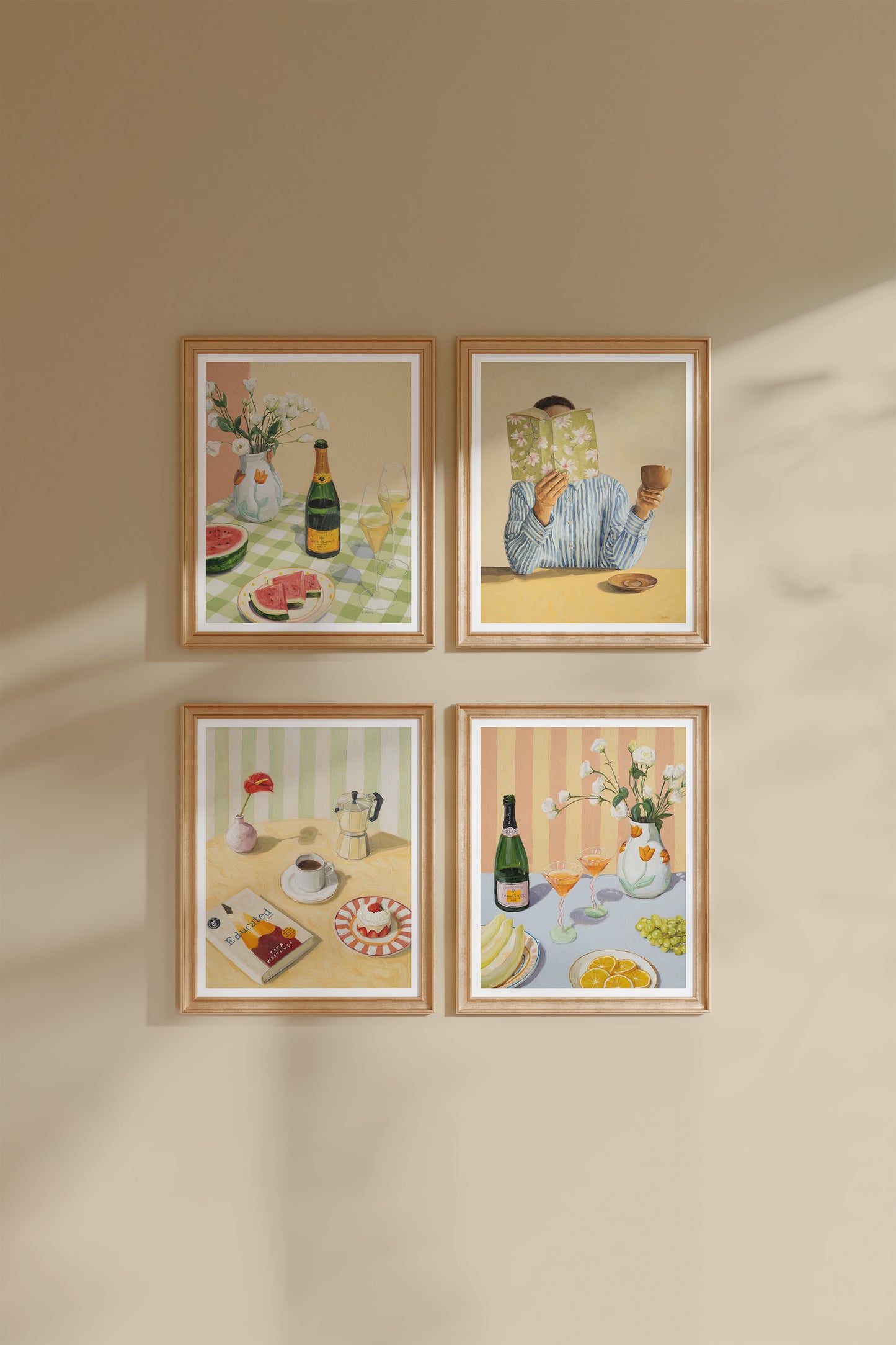 Still life prints perfect for kitchens or reading spaces