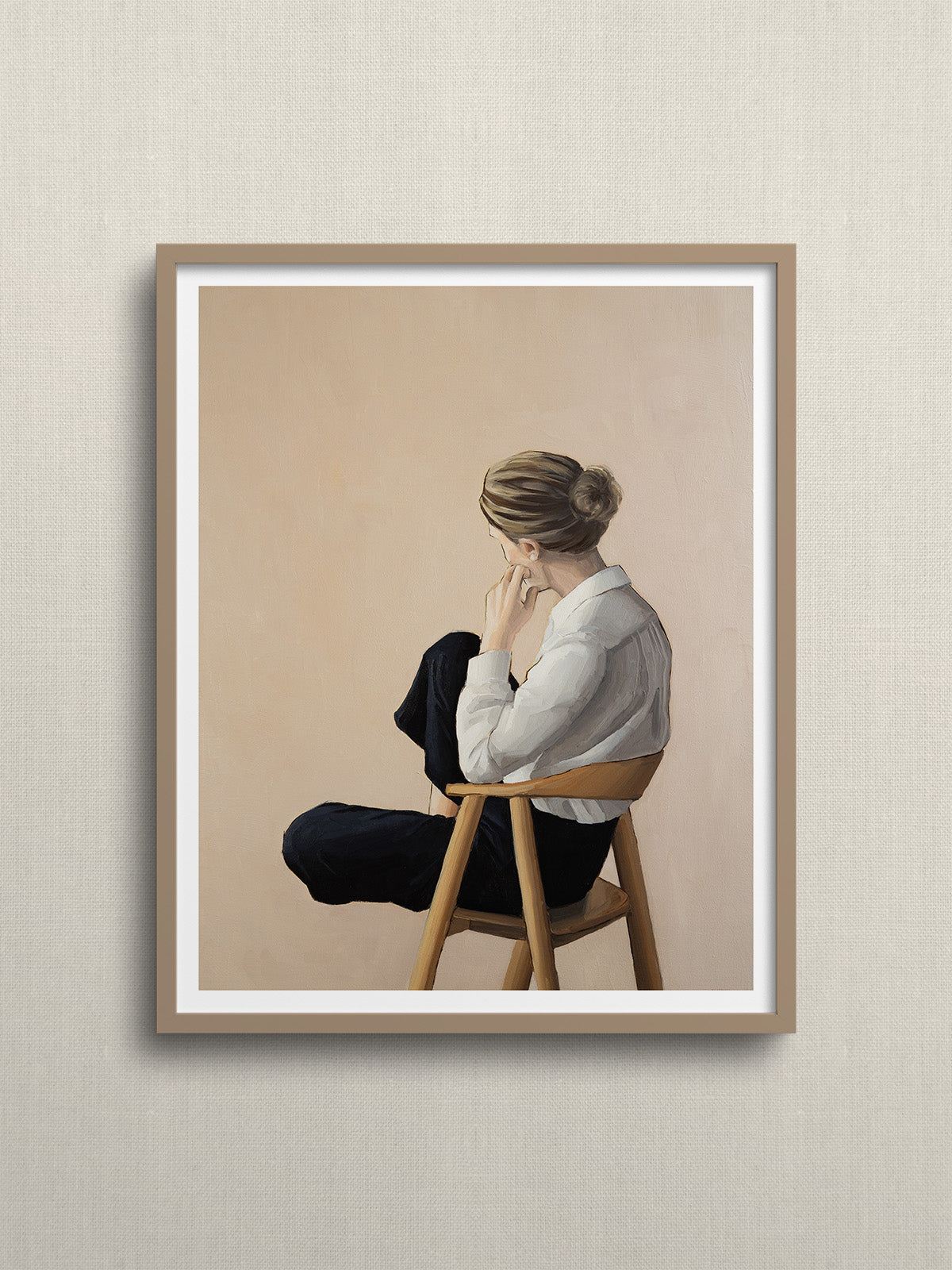 Framed contemplation art print