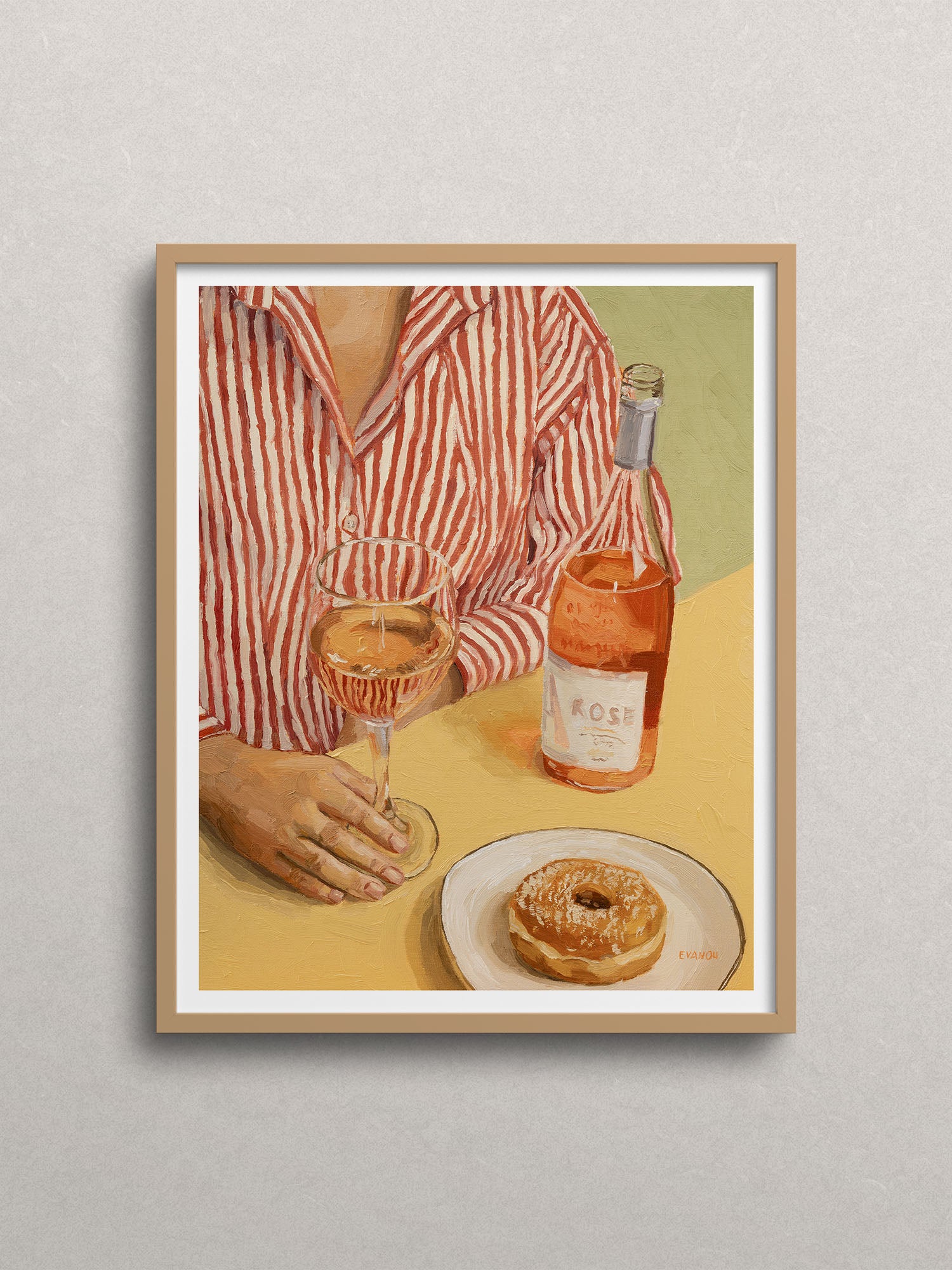 wine donut art print