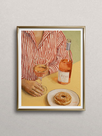 wine print, donut print