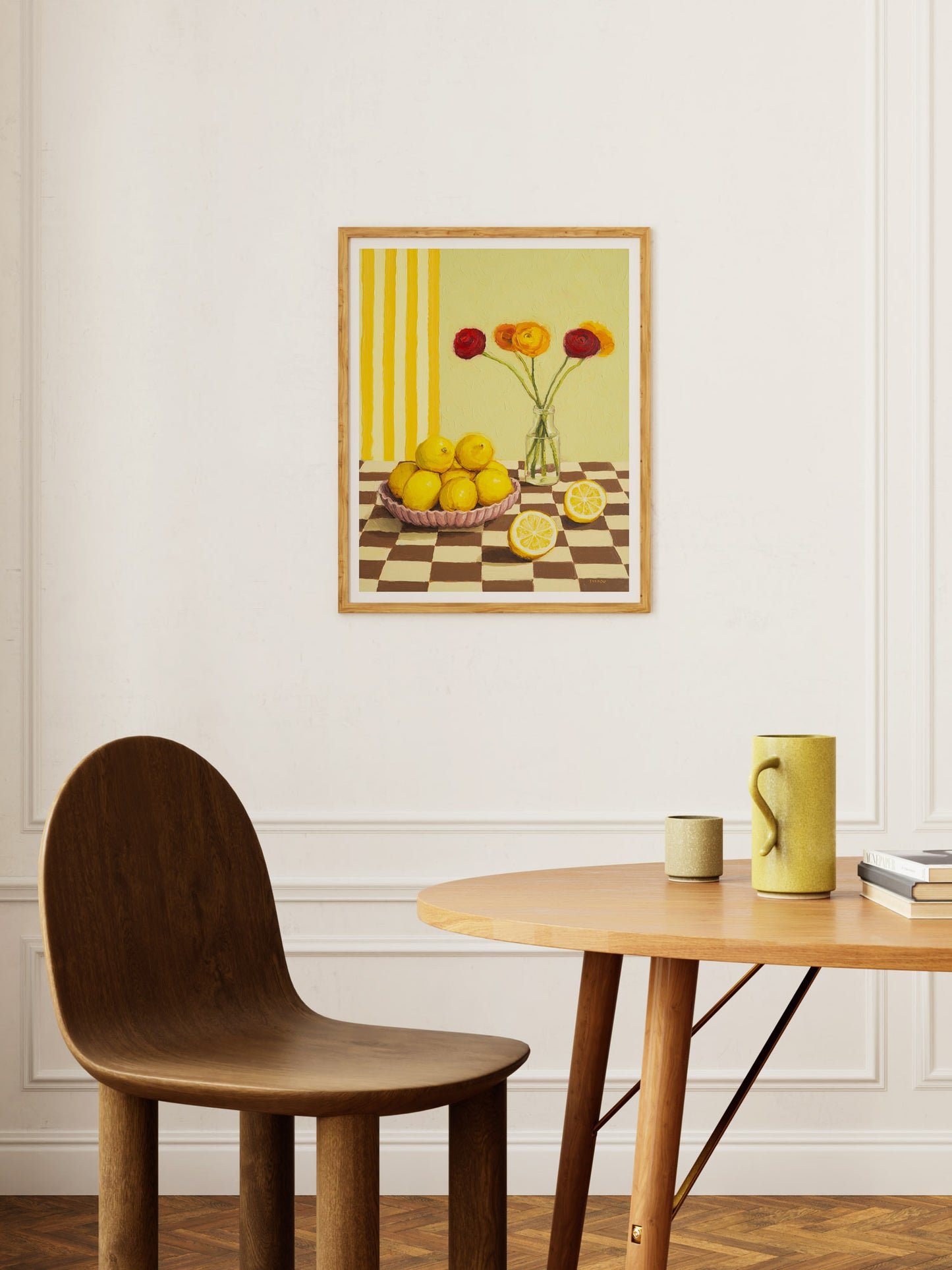 Kitchen art, dining room art featuring lemons 