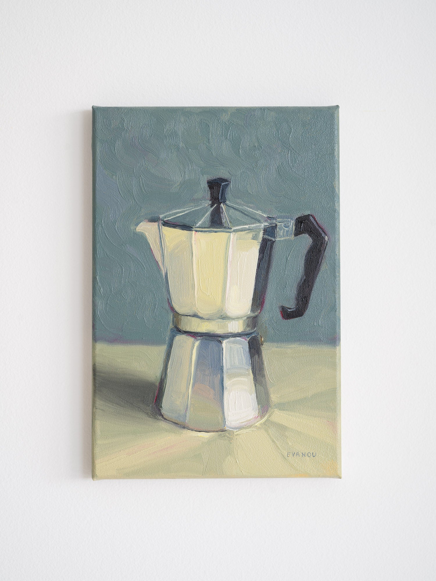 moka pot oil painting