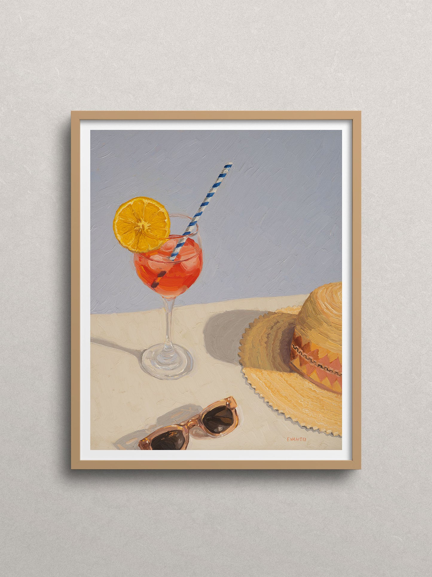 Blue art print of still life