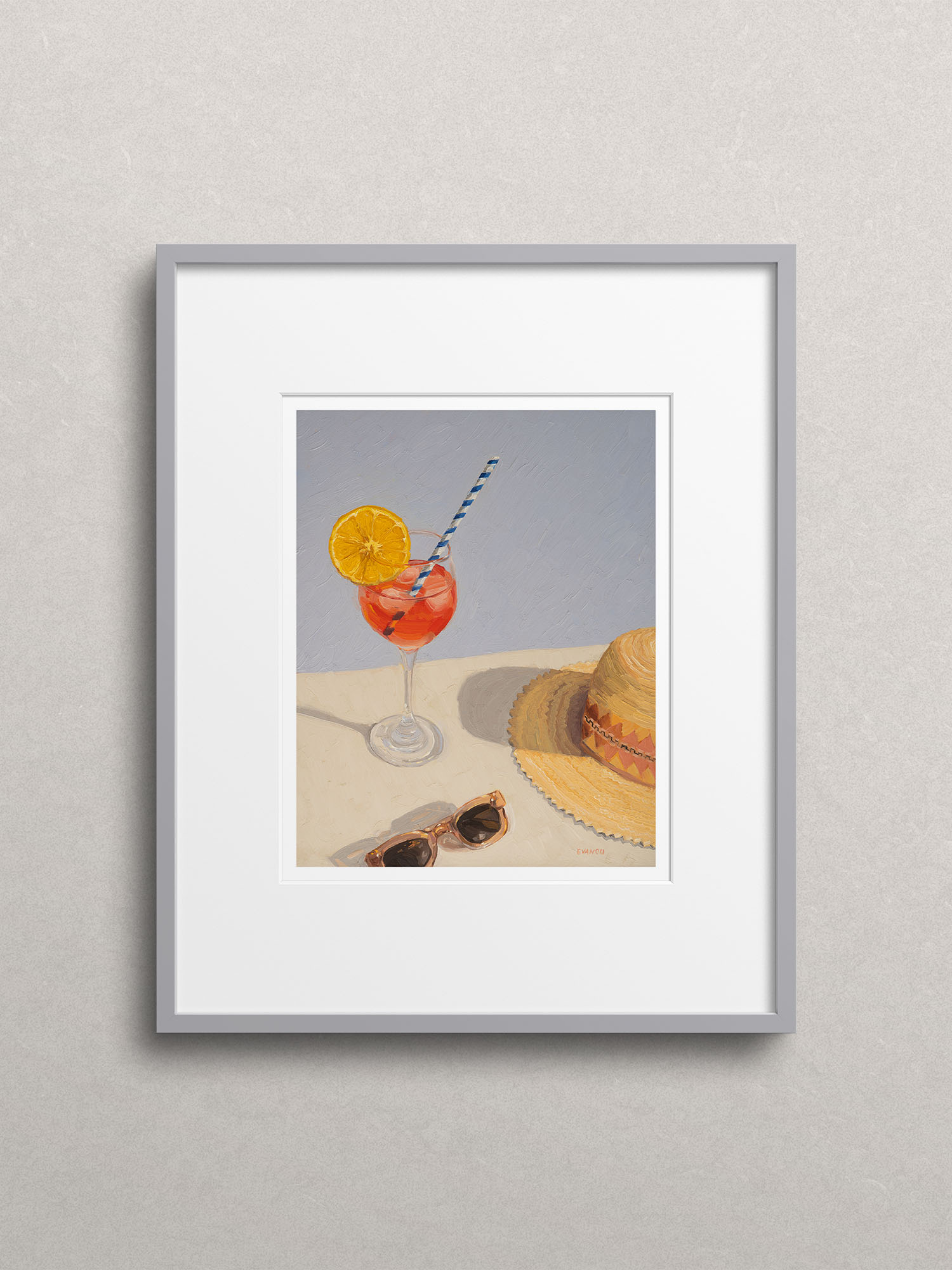 summer theme framed art print