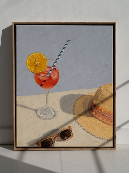 Embrace the slow pace of summer, Sunny day still life painting