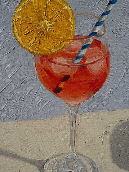 Unique summer-themed artwork, Decorative summer drink art